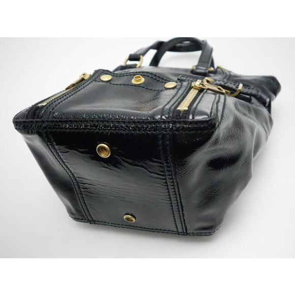 Yves Saint Laurent Downtown Mini Patent Leather Handbag Black - Picture 6 of 7